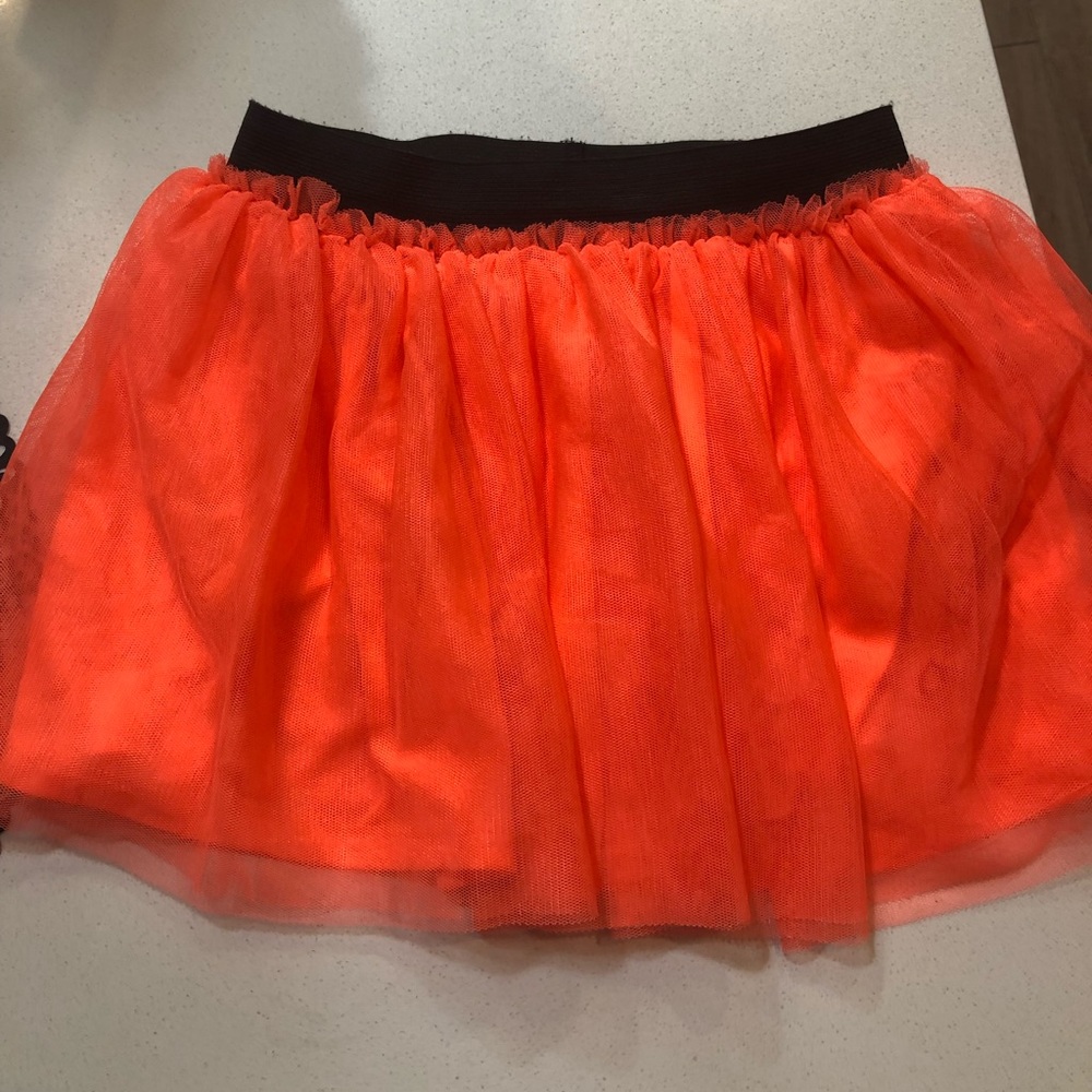 Set of 4 shirts with matching neon orange tutu
